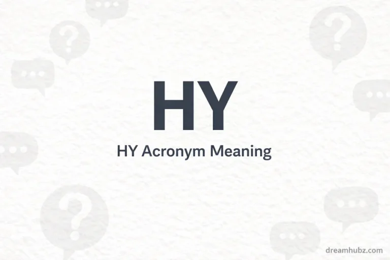 HY Acronym Meaning